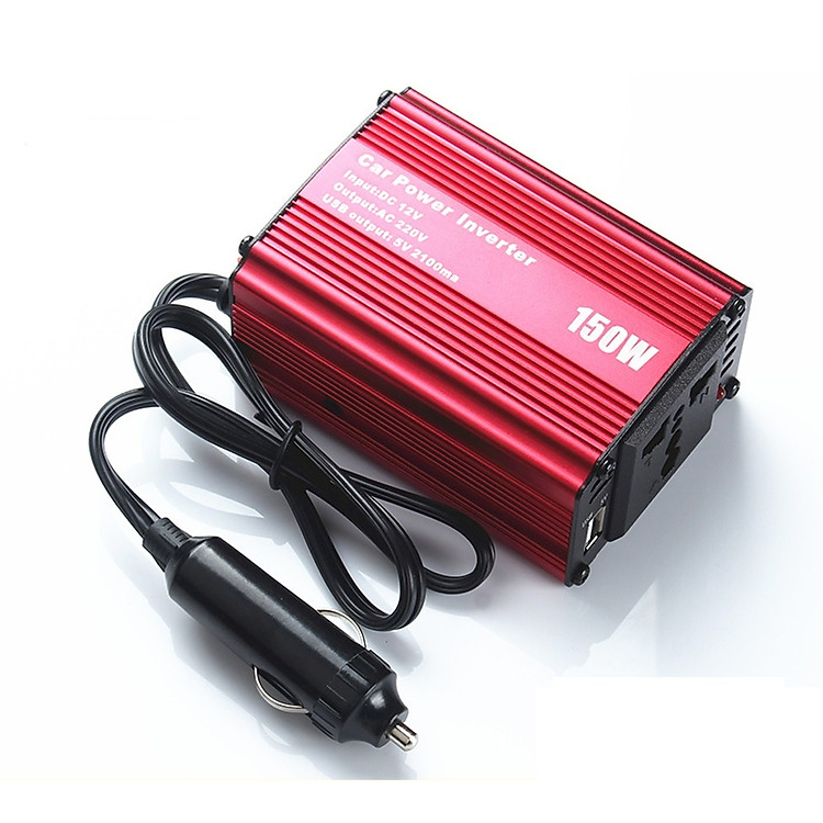 Bộ Chuyển Đổi Nguồn Điện DC 12V Sang AC 110V/220V 150W Cho Xe Ô Tô Cao Cấp -Hàng Nhập Khẩu