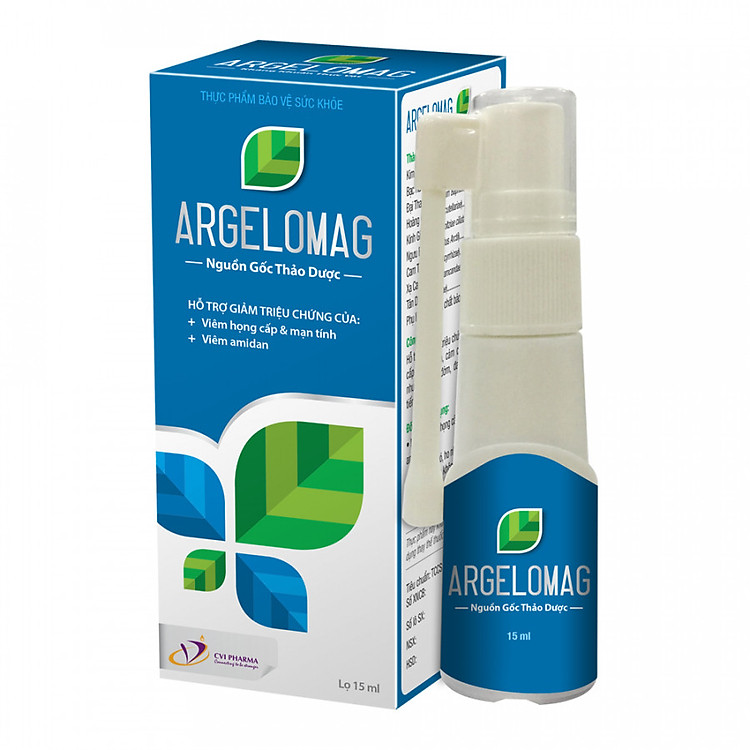 Thực phẩm chức năng xịt họng thảo dược Argelomag - Hết viêm, sưng, đau họng