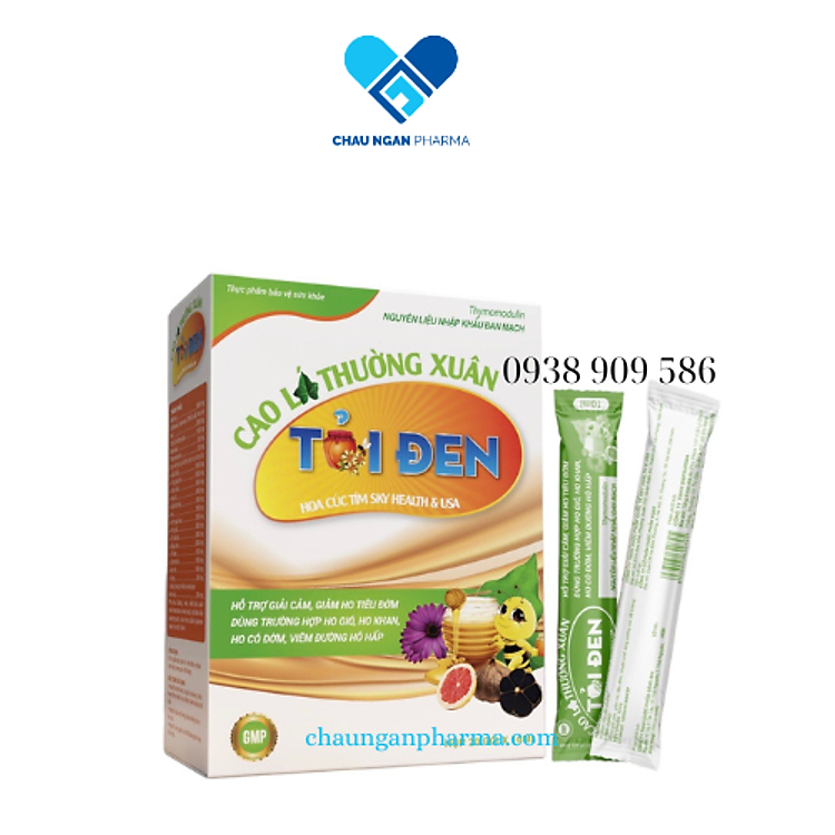 Siro Cao lá Thường Xuân Tỏi Đen BN Hộp 20 gói - Giảm ho - Tiêu Đàm - Nhuận Phế - Tăng sức đề kháng