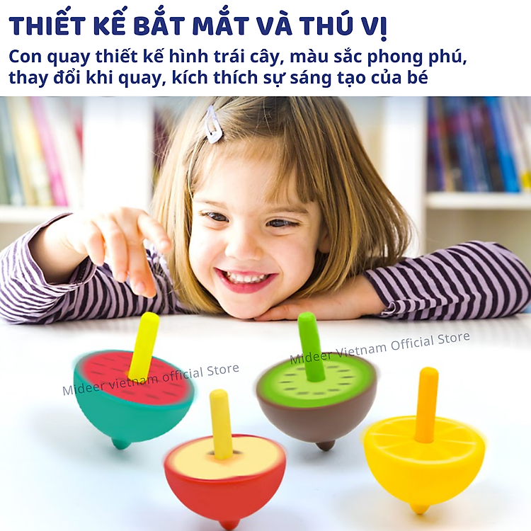 Mua Con quay gỗ Mideer Mini Dưa hấu Chính hãng Ưu đãi - Hình ảnh 5