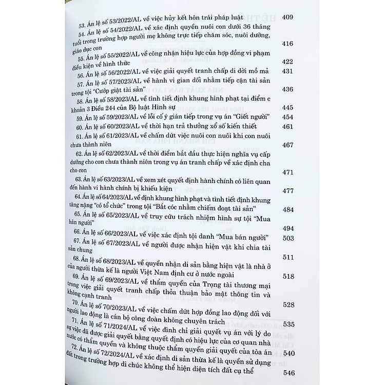Hệ thống Án lệ Việt Nam (Hiện hành) - Từ Án lệ số 01 đến Án lệ số 72 - Ảnh 7