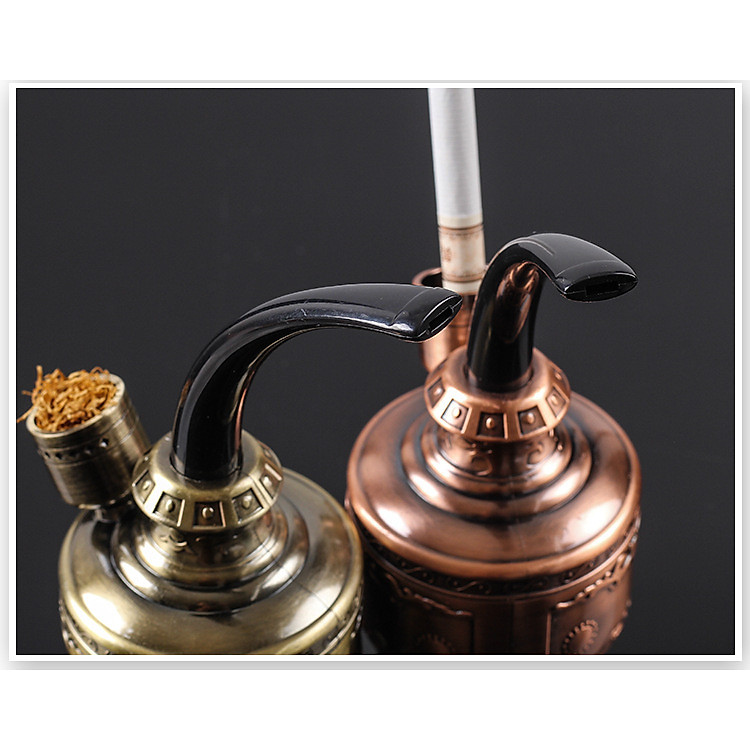 Tẩu thuốc lọc bằng nước nhựa cứng màu đồng - Ảnh 3