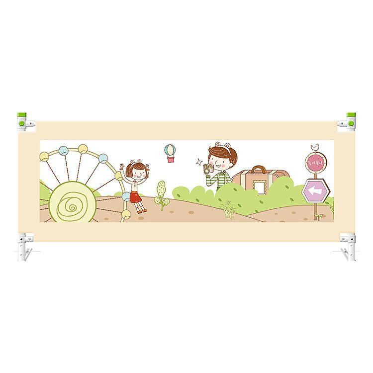 Chắn giường cao cấp mới nhất 2020 không khoan đục Màu Kem , giá 1 thanh- tặng 01 thìa ăn cho Bé