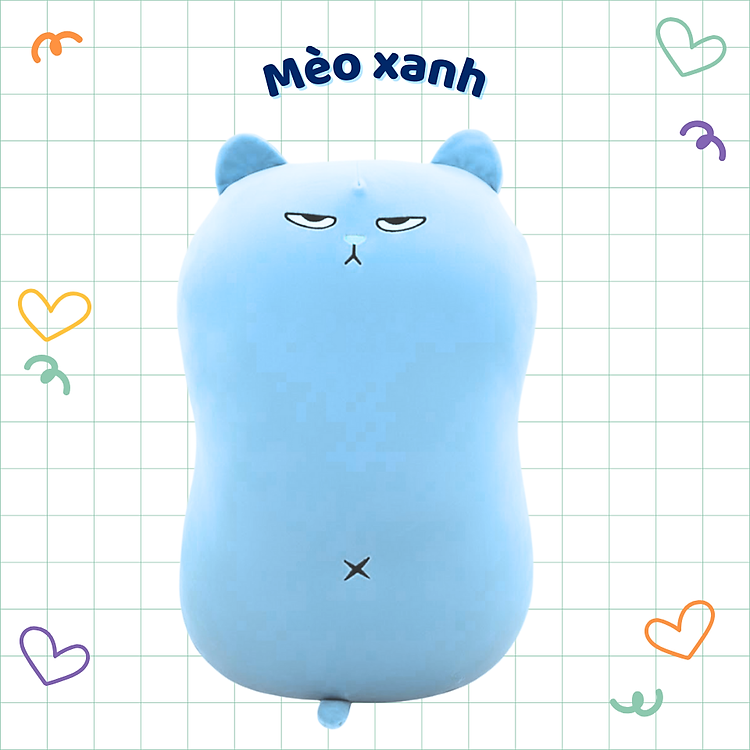 Gối bụng mèo cao cấp A 50x30x6cm - chất liệu cao su non đàn hồi chậm bảo vệ đốt sống cổ