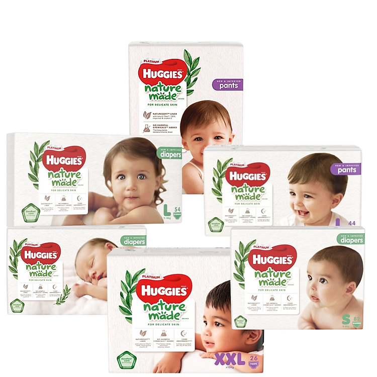 Mua Tã Huggies Platinum Nature Made size NB60 Chính hãng Ưu đãi - Hình ảnh 2