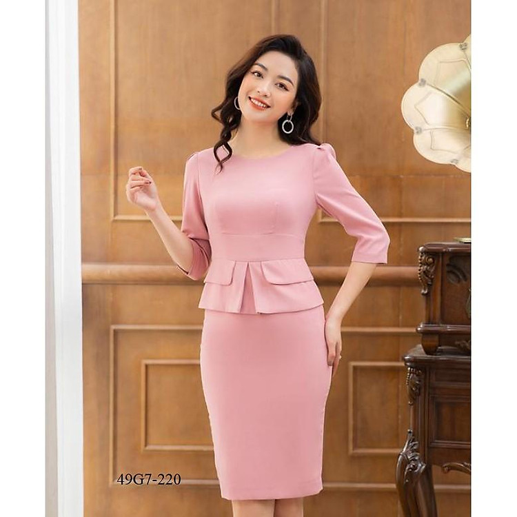 ĐẦM PEPLUM TAY LỠ CAO CẤP - G7-220