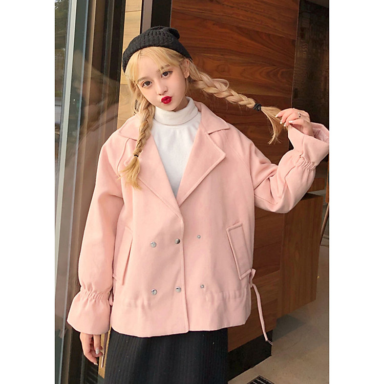 Áo khoác dạ Baby dáng ngắn xinh xắn