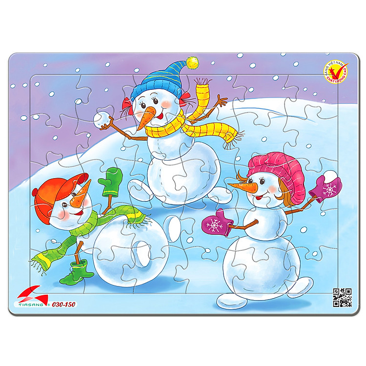 Tìm mua tại Avakids: Xếp hình Merry Christmas 30 Mảnh - Tặng Tranh Tô Màu - Ngập tràn khuyến mãi