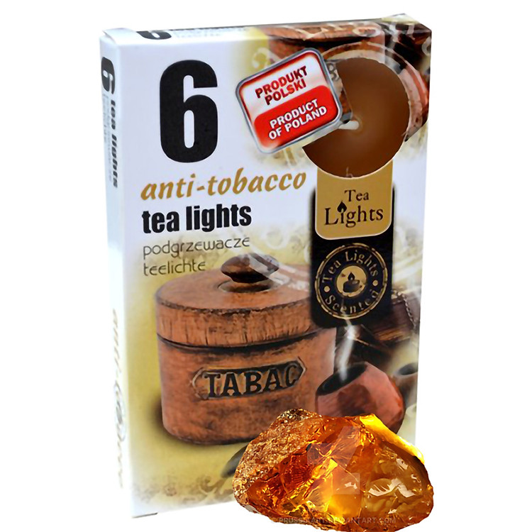 Hộp 6 nến thơm tinh dầu Tealight Admit Anti Tobacco QT026122 - hương hổ phách