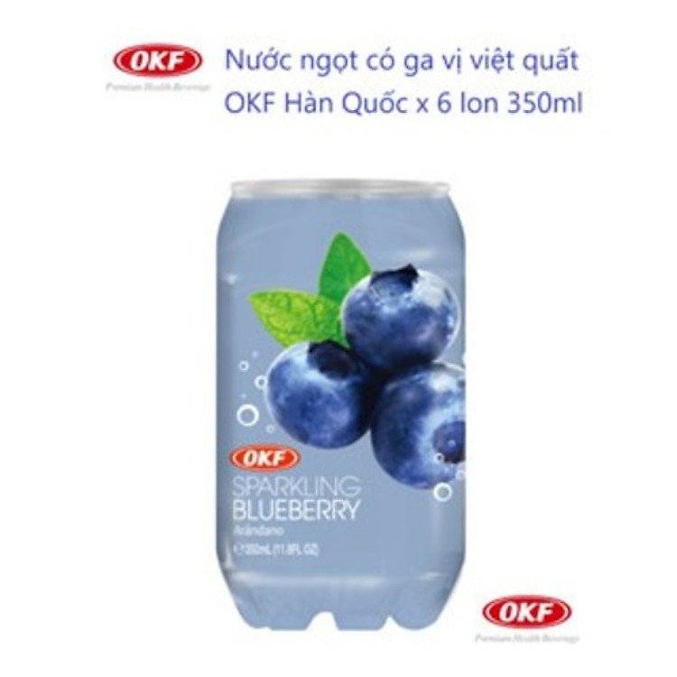 Nước ngọt có ga vị việt quất (NƯỚC VIỆT QUẤT CÓ GA) OKF Hàn Quốc 350ml