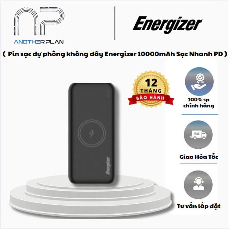 [ Hàng Chính Hãng ] Pin sạc dự phòng không dây Energizer QE10009PQ 10000mAh - Sạc Nhanh PD - BH 12 tháng