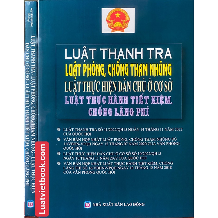 Luật Thanh Tra – Luật Phòng Chống Tham Nhũng – Luật Thực Hiện Dân Chủ Ở Cơ Sở – Luật Thực Hành Tiết Kiệm Chống Lãng Phí