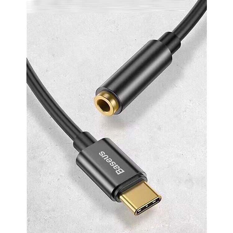 Jack chuyển Type C to 3.5 chính hãng Baseus chính hãng