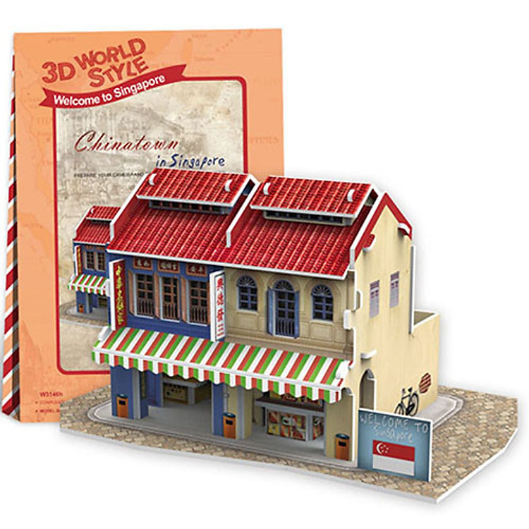 Mô hình 3D CubicFun – Chinatown in Singapore W3146h