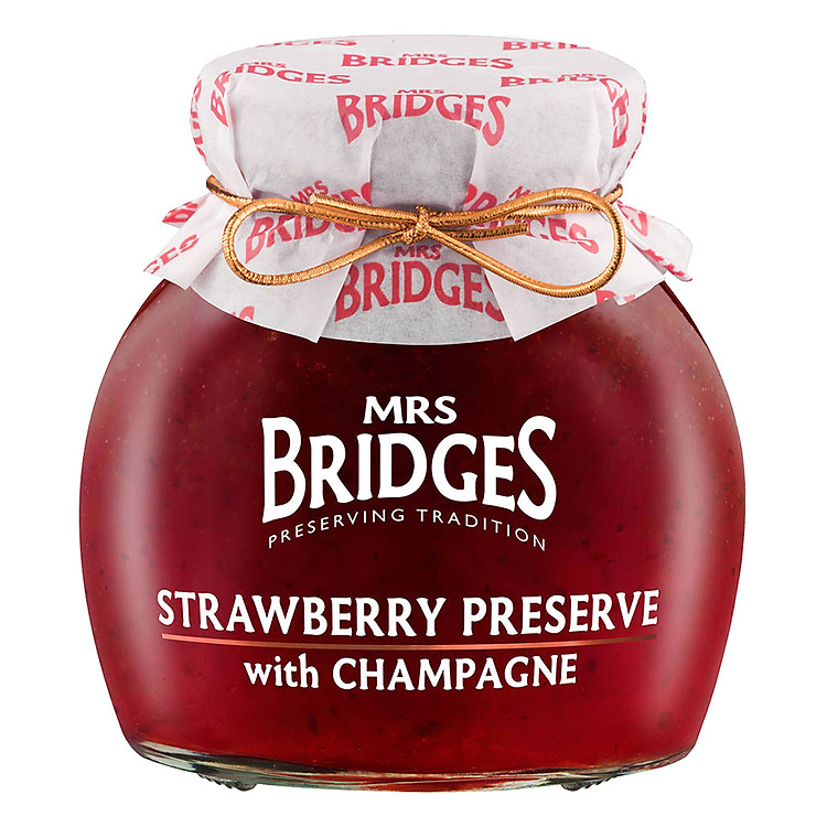 Mứt Dâu Tây Hương Rượu Sâm Banh Mrs Bridges Strawberry Preserve With Champagne MB838 (340g)