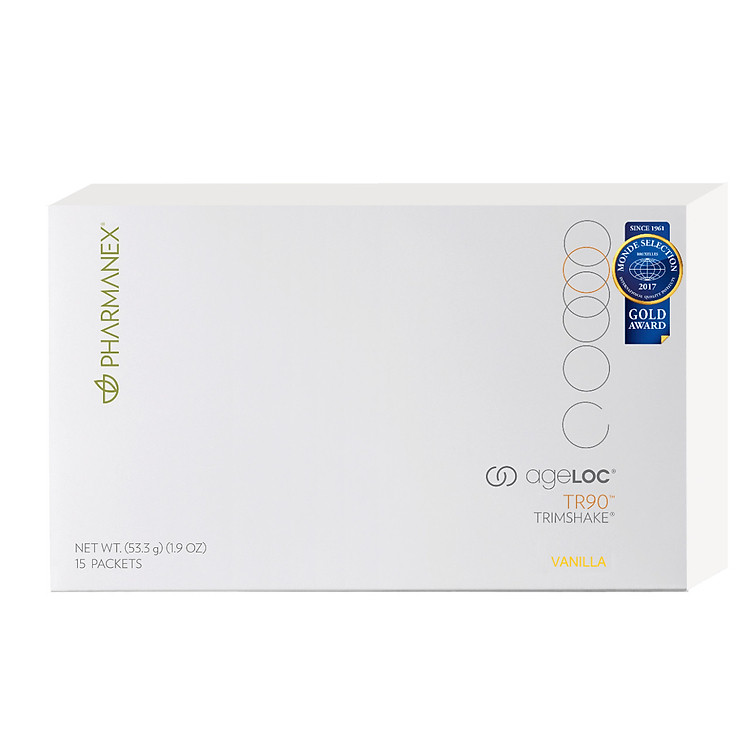 Thực Phẩm Bảo Vệ Sức Khỏe ageLOC TR90 Trimshake Hương Vani - Hộp 15 gói và 30 gói