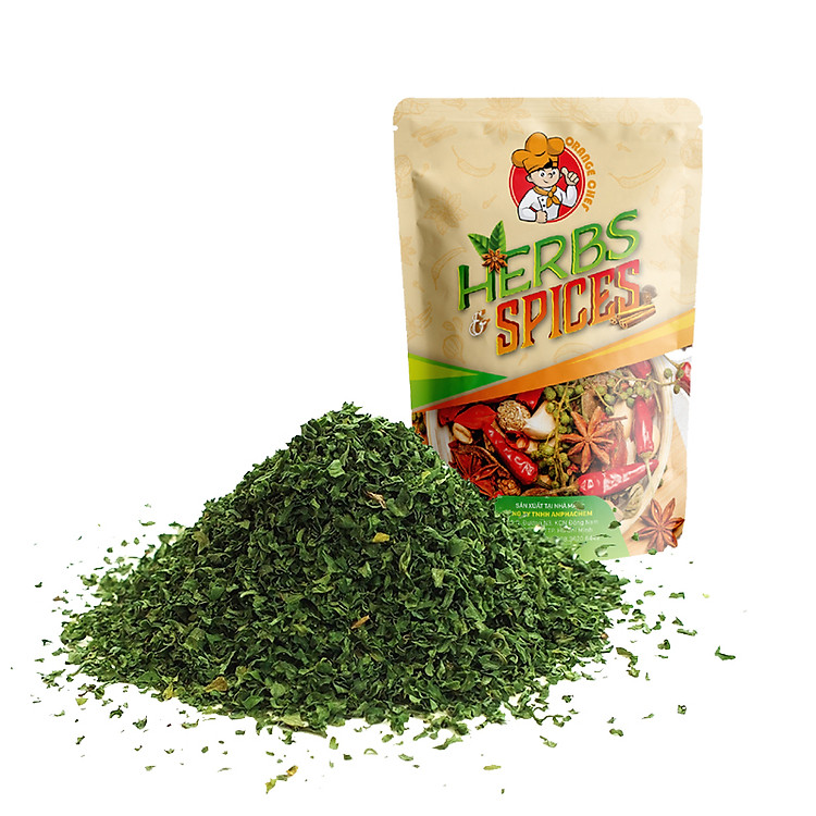 Lá Parsley mùi tây (ngò tây) sấy khô Túi 100G - Nhập khẩu chuyên dụng cho các món Âu