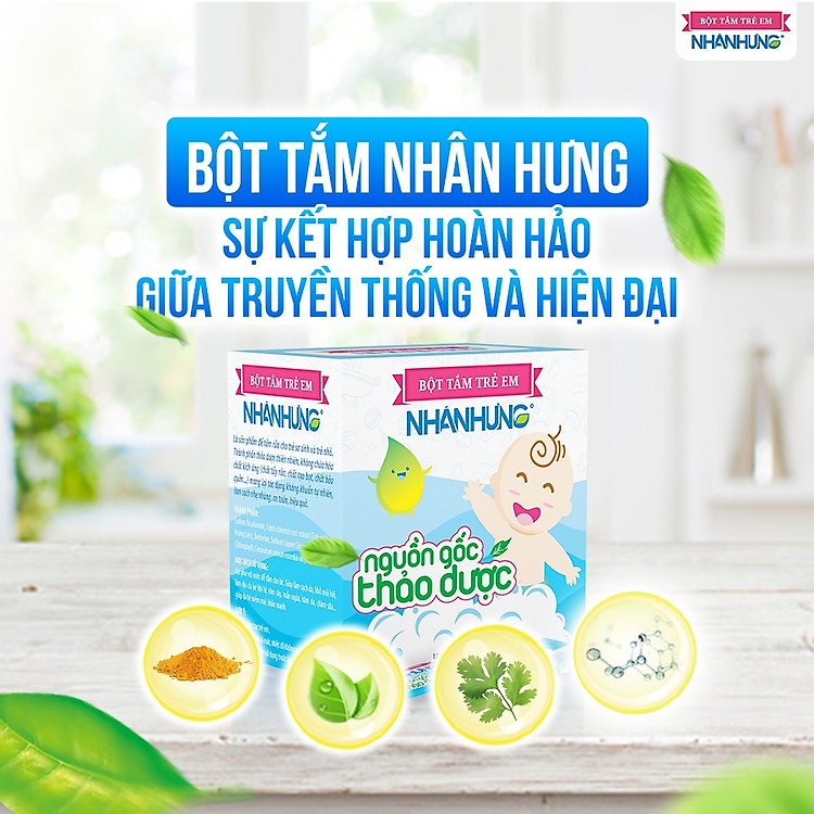 Bột tắm trẻ em Nhân Hưng 30 gói Chính hãng Ưu đãi - Hình ảnh 2