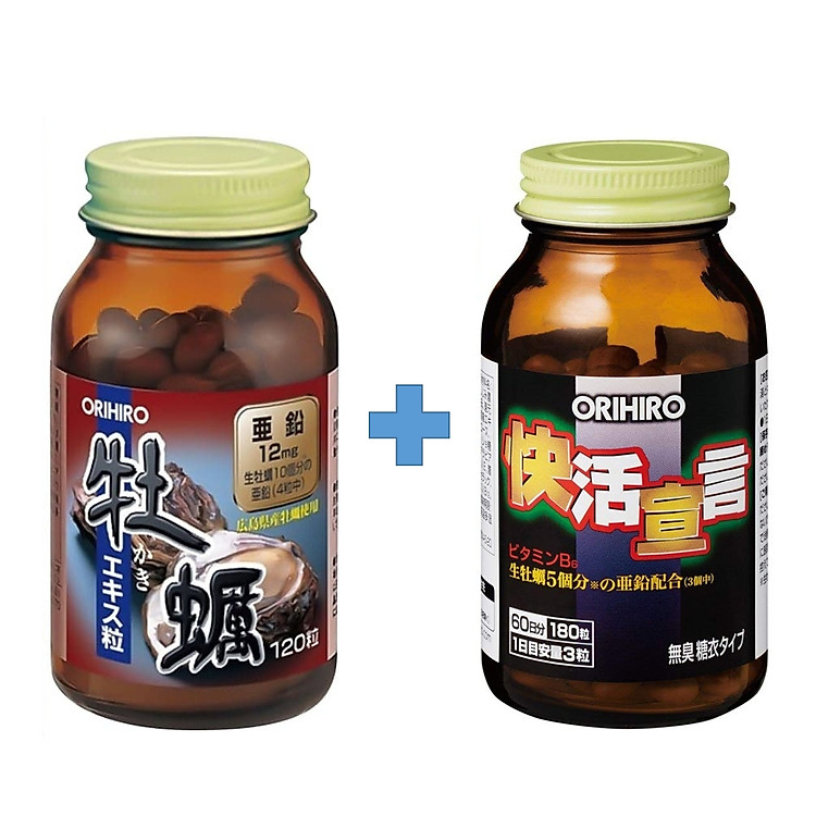 Combo Tinh chất hàu tươi Orihiro và Tinh chất hàu nghệ tỏi Orihiro Vivacity Nhật Bản