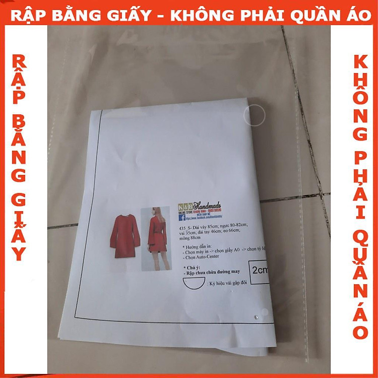 Rập giấy A0 đầm nữ mã 435 (BẢN VẼ) - 2XL - Ảnh 3