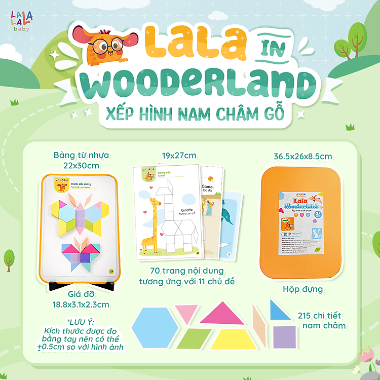 Đồ chơi xếp hình nam châm Lala Wooderland Chính hãng Ưu đãi - Hình ảnh 2