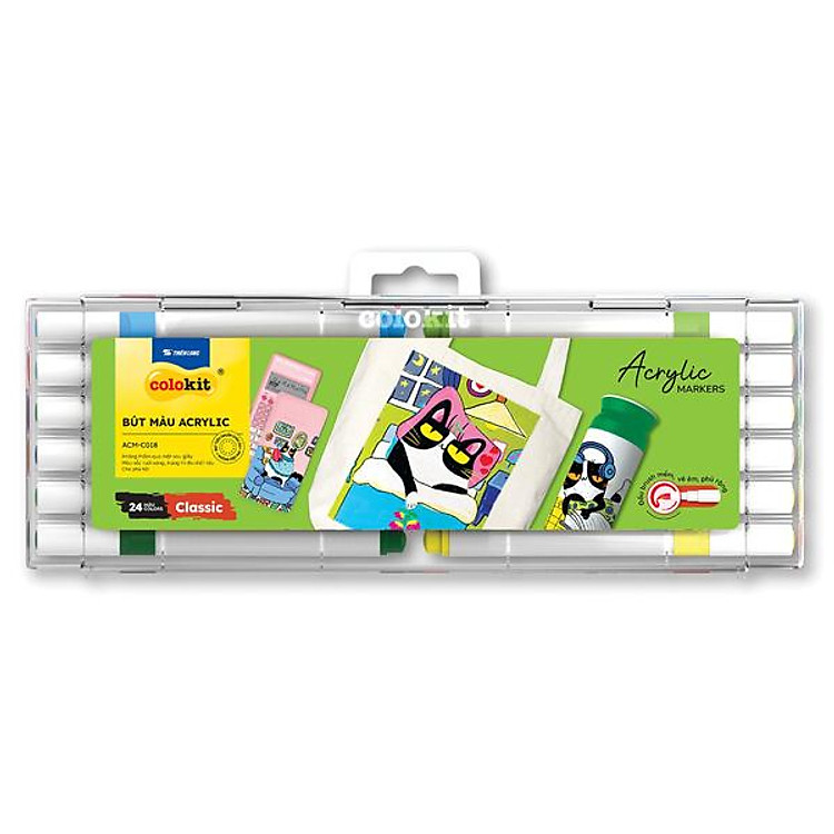 Bút Màu Acrylic Colokit ACM-C018 (24 chiếc) - Ảnh 2