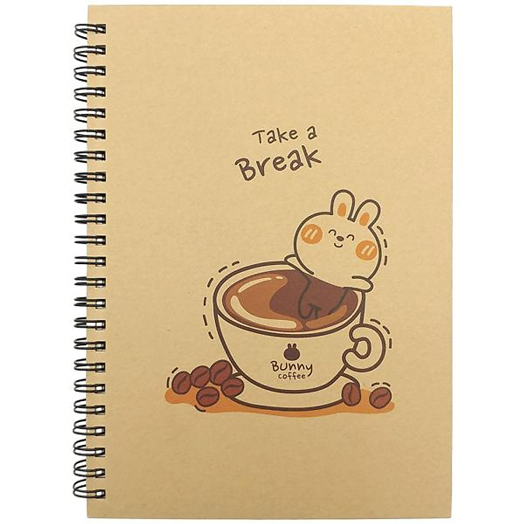 Sổ Teen Lò Xo Bunny Coffee