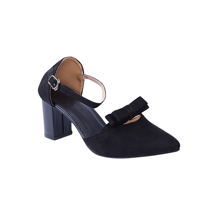 Giày Sandal Cao Gót Đế Vuông Thời Trang Erosska ER009 - Đen