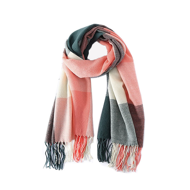 Khăn len khăn cashmere Hàn Quốc kẻ caro kiểu basic KA18