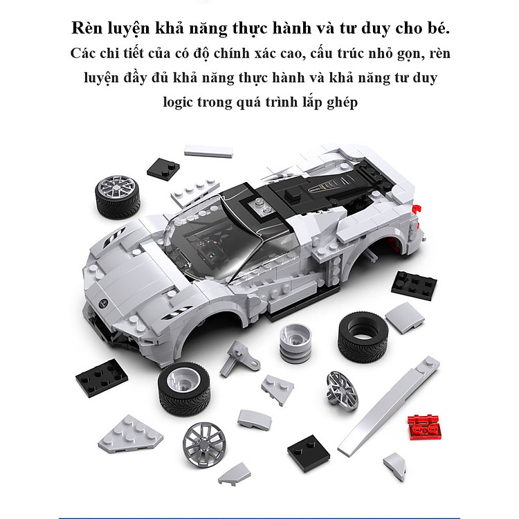 Bộ Đồ Chơi Xe Đua Lamborghini Veneno Chính hãng Giá rẻ - Hình ảnh 5