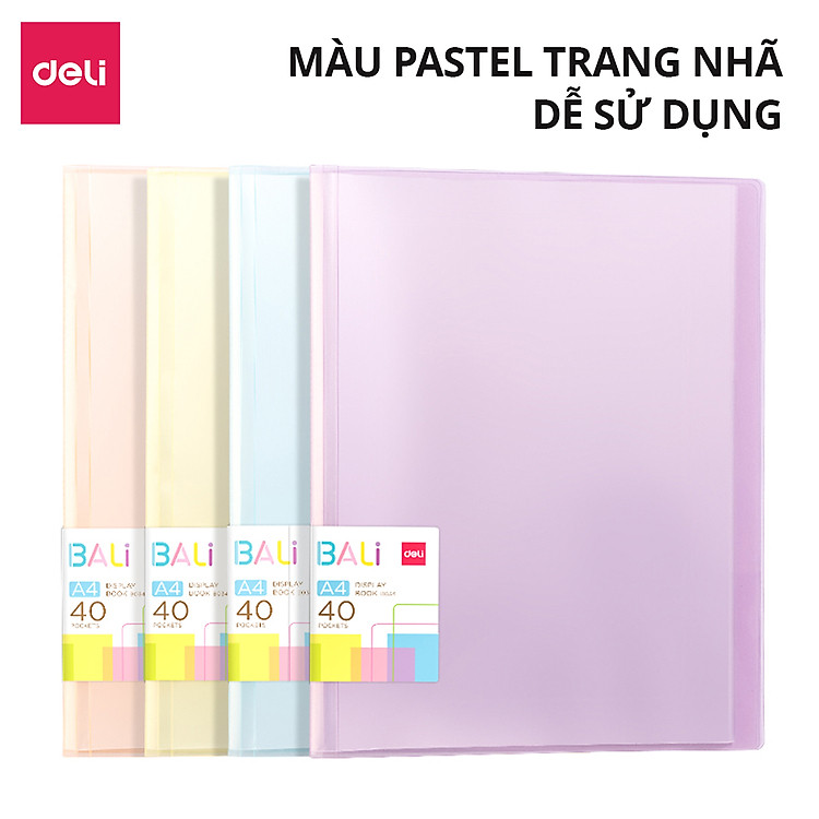 File Tài Liệu Deli A4 (20 trang) - Hồng Cam - Ảnh 5