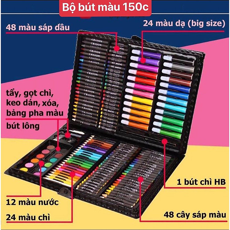 Hộp Bút Tô Màu Guty Kids (150 chi tiết) - Ảnh 4