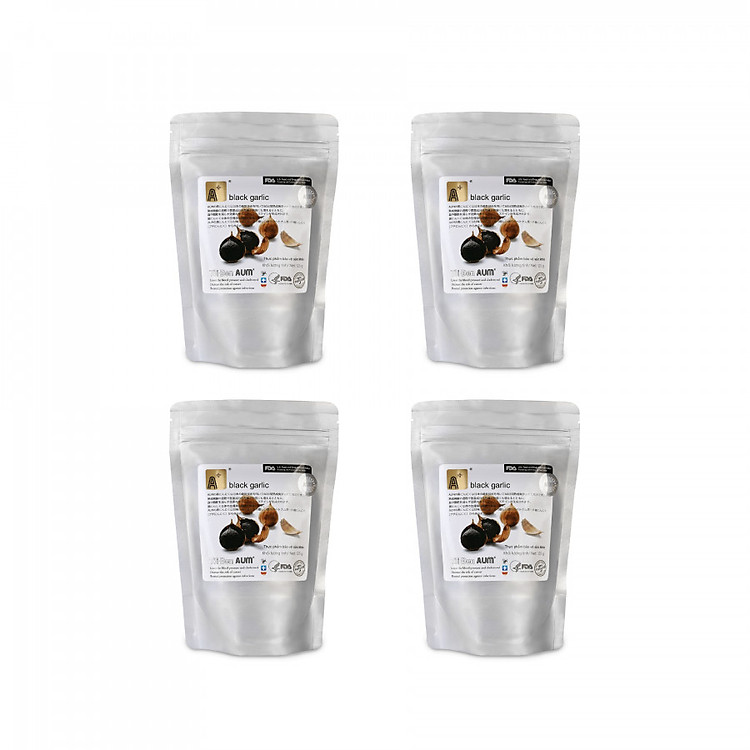 Combo 4 túi tỏi đen AUM cô đơn còn vỏ 125g