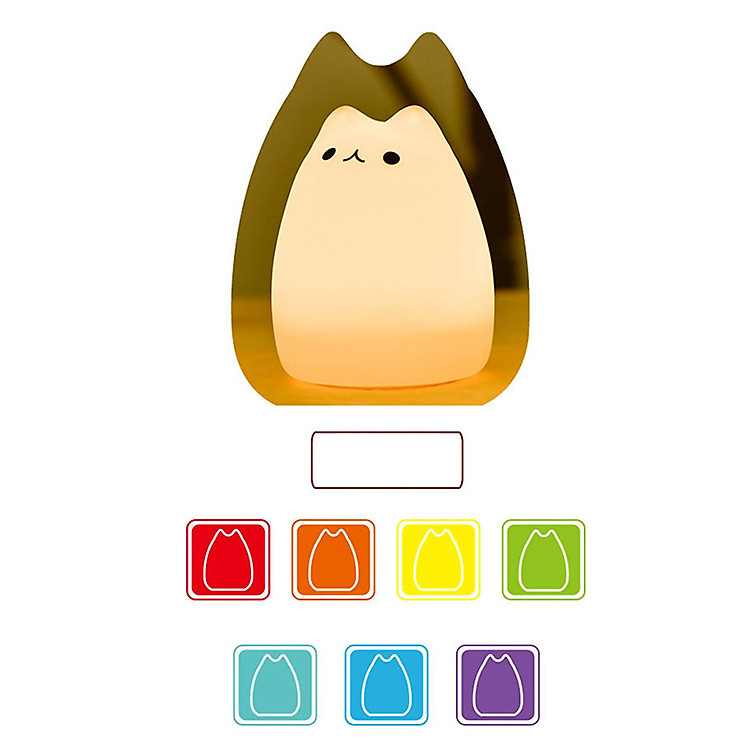 Mua Đèn Ngủ Silicon Dẻo Hình Mèo Chính hãng Giá tốt - Hình ảnh 5