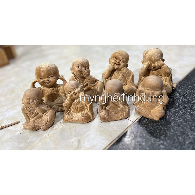 Tượng tứ không bằng gỗ ngọc am thơm nức (12×10×9cm) - Ảnh 3