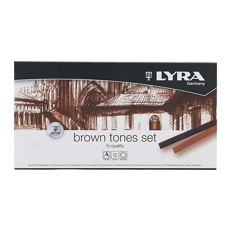 Hộp bút sáp 12 màu LYRA Brown Tones