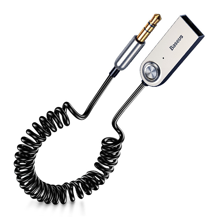 Dây cáp âm thanh USB Blueooth kết nối qua jack 3.5mm phát bluetooth cho loa thường loa xe hơi ô tô Baseus BA01 - hàng chính hãng