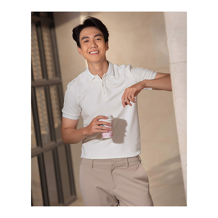 Áo POLO thun nam trơn basic TUTO5 áo phông có cổ ngắn tay Regular fit chất vải cá sấu cotton đẹp cao cấp trắng ATP01