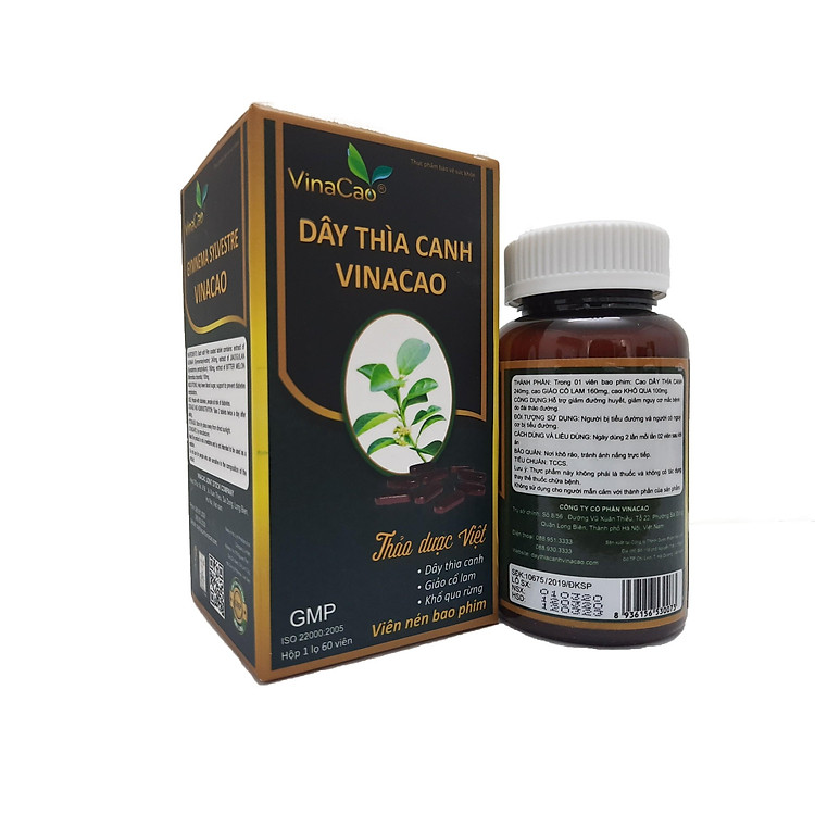 Viên Dây thìa canh Vinacao l Hỗ trợ hạ và ổn định đường huyết, ngăn ngừa biến chứng tiểu đường