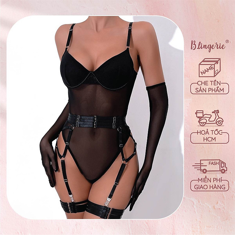 Bộ Bodysuit Nữ Trơn Cá Tính - B.Lingerie