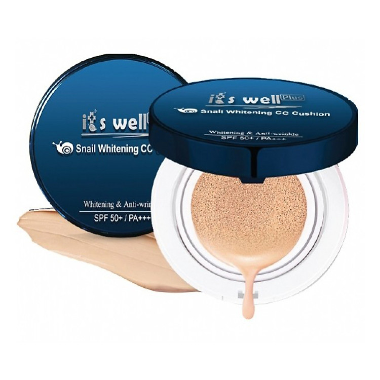Kem Phấn Trang Điểm Snail Whitening CC Cushion It's Well Plus CCC1-RP (30g)