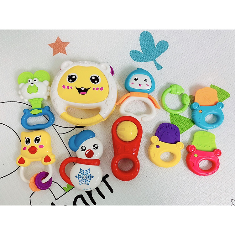 Túi 6 xúc xắc, 4 gặm nướu an toàn Toys House