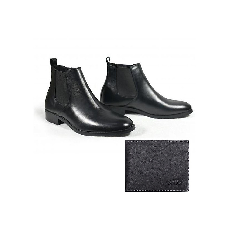 Combo Giày Chelsea Boot Cổ Cao + Ví Nam Cao Cấp BTGDCP02