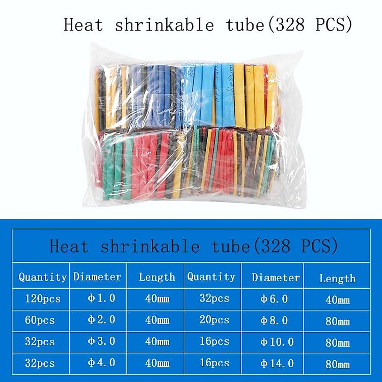 Ống Co Nhiệt 2:1 Chuyên Dụng chất lượng cao nhiều kích thước dùng để sửa chữa đồ điện bọc dây điện dường ống