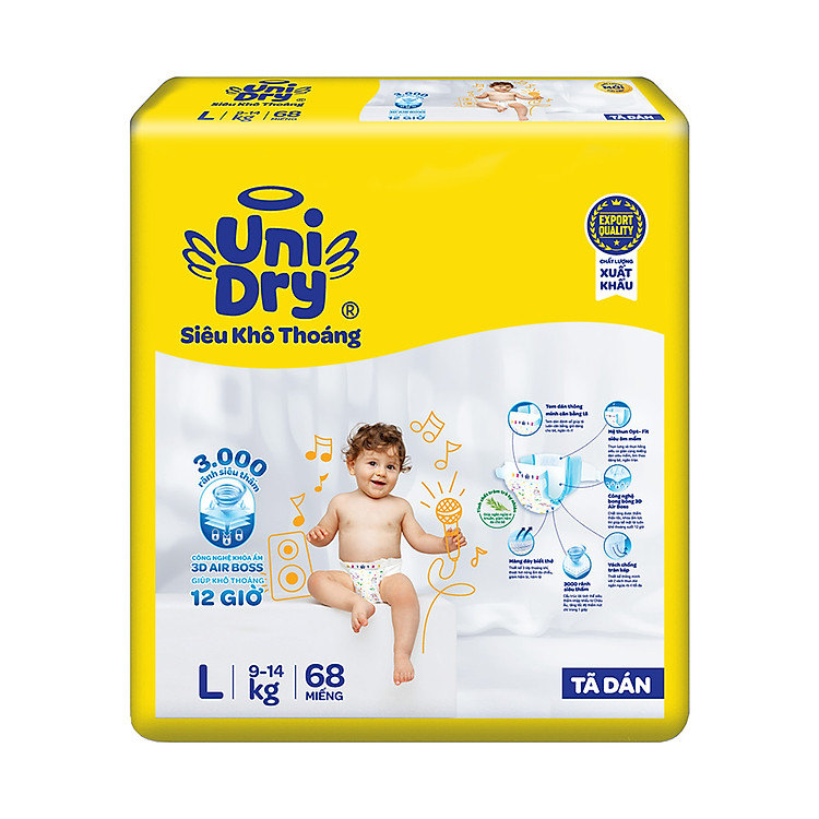 Tã dán em bé Unidry G6X size L Chính hãng Giá tốt - Hình ảnh 2