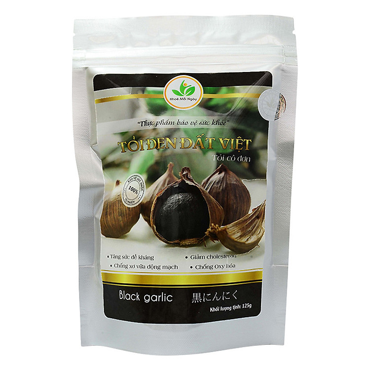 Combo 8 Túi Tỏi Đen Cô Đơn Đất Việt (125g) - Tặng Kèm 2 Hủ Tinh Bột Nghệ (100g)