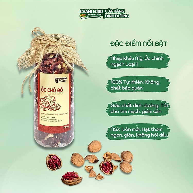 Mua Hạt óc chó đỏ ChamiFood 500G Giá rẻ - Hình ảnh 4