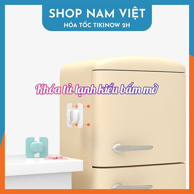 Khóa Tủ Lạnh An Toàn NAVIVU - Hồng Chính hãng Giá tốt - Hình ảnh 2
