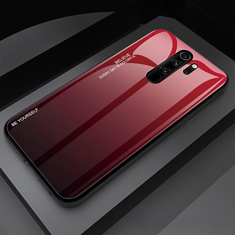 Ốp Lưng Mặt Kính Gradient Cho Xiaomi Redmi Note 8 Pro