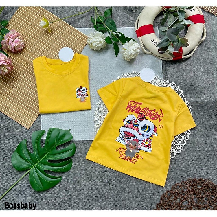 Áo tết cho be trai ,bé gái áo hình trâu múa lân cho bé từ 6kg-30kg (Gía tận xưỡng mua nhiều miễm ship).AL07